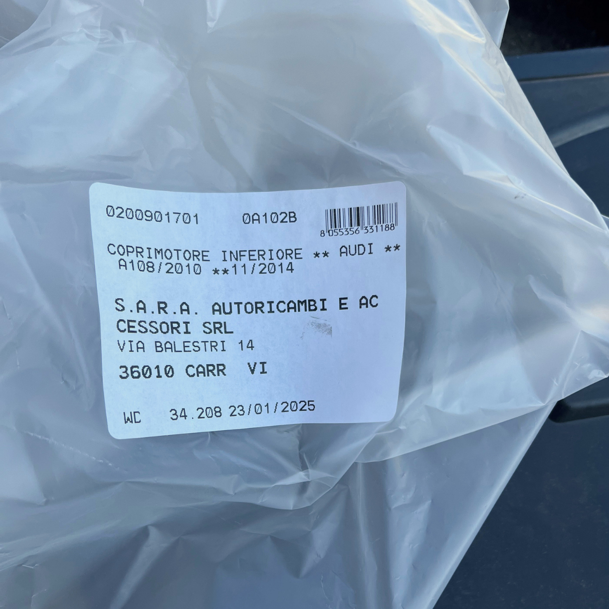 AD1201900 RIPARO MOTORE INFERIORE 1.9 JTD-2.4 AUDI A1 (10-14) - immagine 5